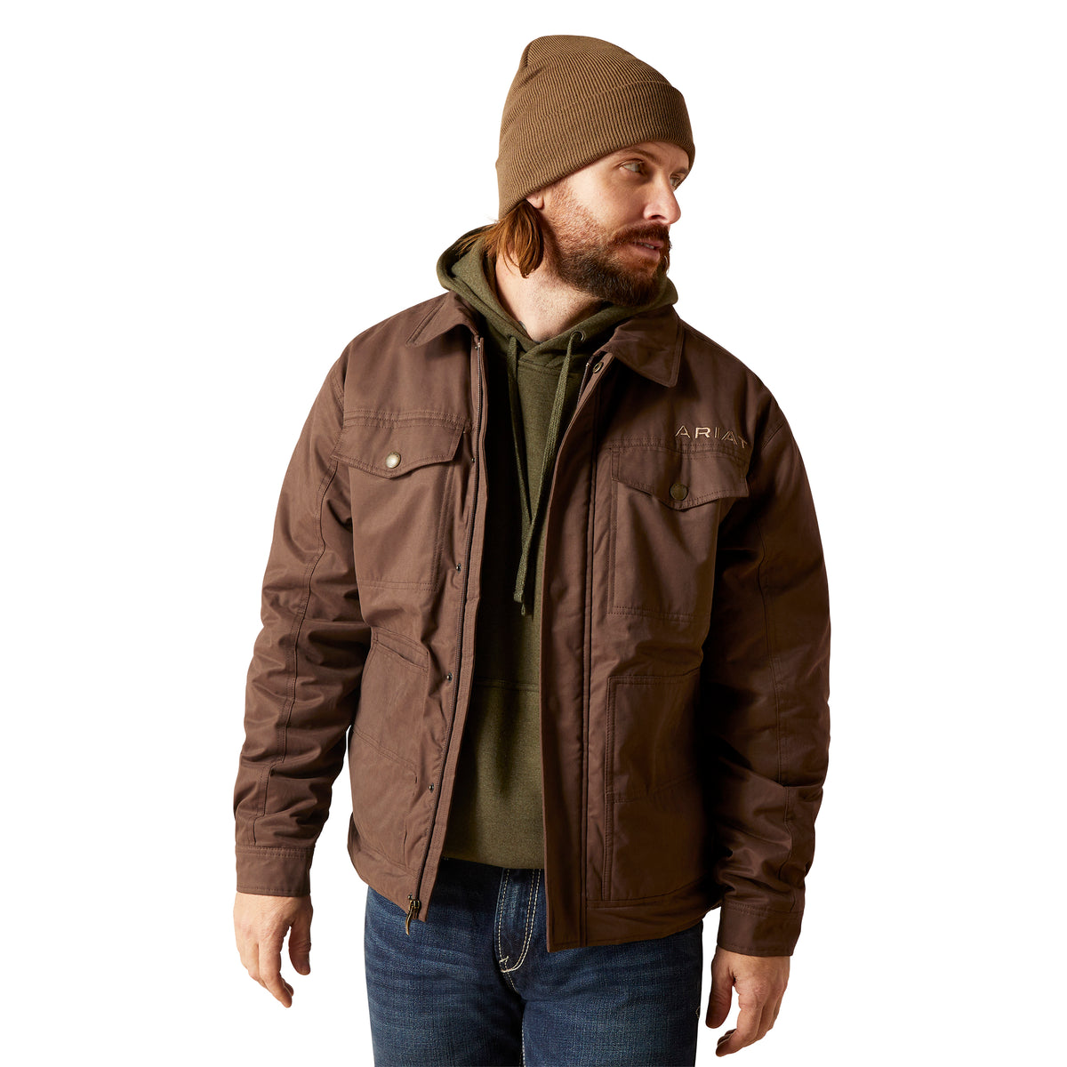 ARIAT MEN’S GRIZZLY 2.0 CANVAS CONCEAL AND CARRY JACKET - BRACKEN