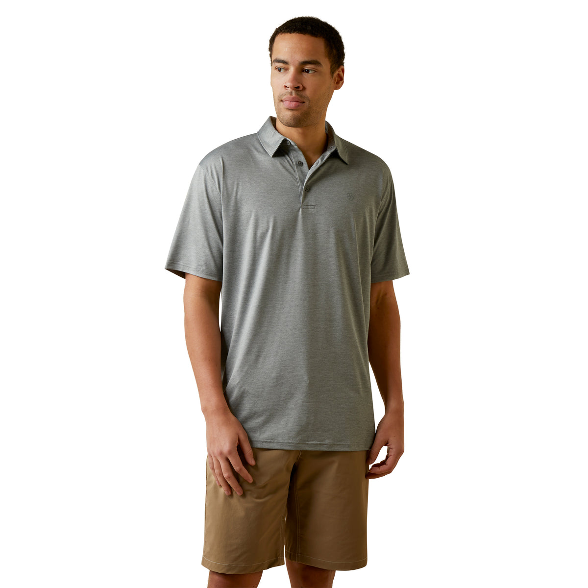 ARIAT CHARGER 2.0 FITTED POLO - AERIAL GREY
