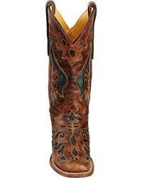 Load image into Gallery viewer, WOMEN’S CORRAL SQUARE TOE INLAY WESTERN BOOTS
