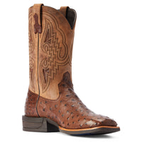 Load image into Gallery viewer, MEN&#39;S ARIAT DAGGER FULL QUILL OSTRICH BOOTS - TABAC

