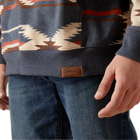Load image into Gallery viewer, ARIAT MEN&#39;S PRINTED CHIMAYO HOODIE  - NAVY
