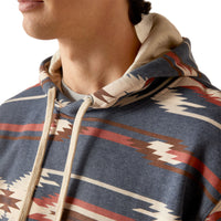 Load image into Gallery viewer, ARIAT MEN&#39;S PRINTED CHIMAYO HOODIE  - NAVY
