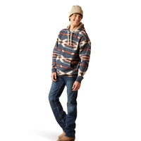 Load image into Gallery viewer, ARIAT MEN&#39;S PRINTED CHIMAYO HOODIE  - NAVY
