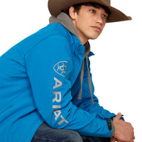 Load image into Gallery viewer, ARIAT MEN’S LOGO 2.0 SOFTSHELL JACKET - MYKONOS BLUE
