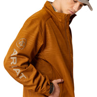 Load image into Gallery viewer, ARIAT MEN’S LOGO 2.0 SOFTSHELL JACKET - CHESTNUT EMBOSSED
