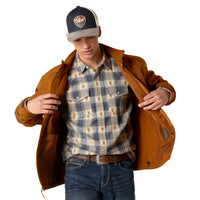 Load image into Gallery viewer, ARIAT MEN’S LOGO 2.0 SOFTSHELL JACKET - CHESTNUT EMBOSSED

