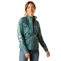Load image into Gallery viewer, ARIAT WOMEN’S NEW TEAM SOFTSHELL PRINT JACKET - PINEWOOD

