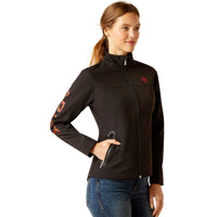 Load image into Gallery viewer, ARIAT WOMEN’S NEW TEAM SOFTSHELL JACKET - BLACK/MIRAGE
