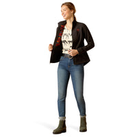 Load image into Gallery viewer, ARIAT WOMEN’S NEW TEAM SOFTSHELL JACKET - BLACK/MIRAGE
