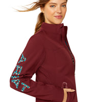 Load image into Gallery viewer, ARIAT WOMEN’S NEW TEAM SOFTSHELL JACKET - TAWNY PORT/BAJA
