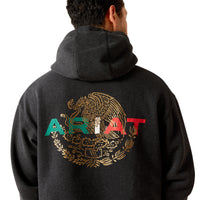 Load image into Gallery viewer, ARIAT MEXICO FLAG LOCKUP HOODIE - BLACK HEATHER
