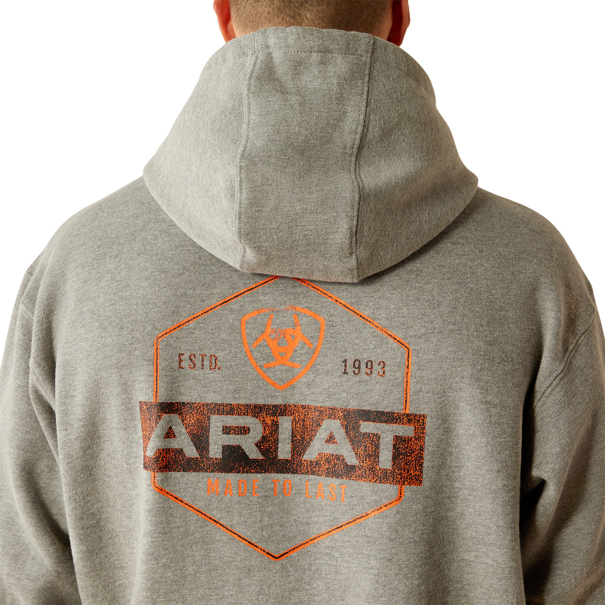 ARIAT BOLD HEX HOODIE - GREY HEATHER