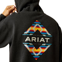 Load image into Gallery viewer, ARIAT DIAMOND CANYON HOODIE - BLACK HEATHER
