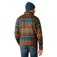 Load image into Gallery viewer, ARIAT MEN&#39;S CALDWELL FULL ZIP SWEATER - OXFORD TAN SOUTHWEST PRINT
