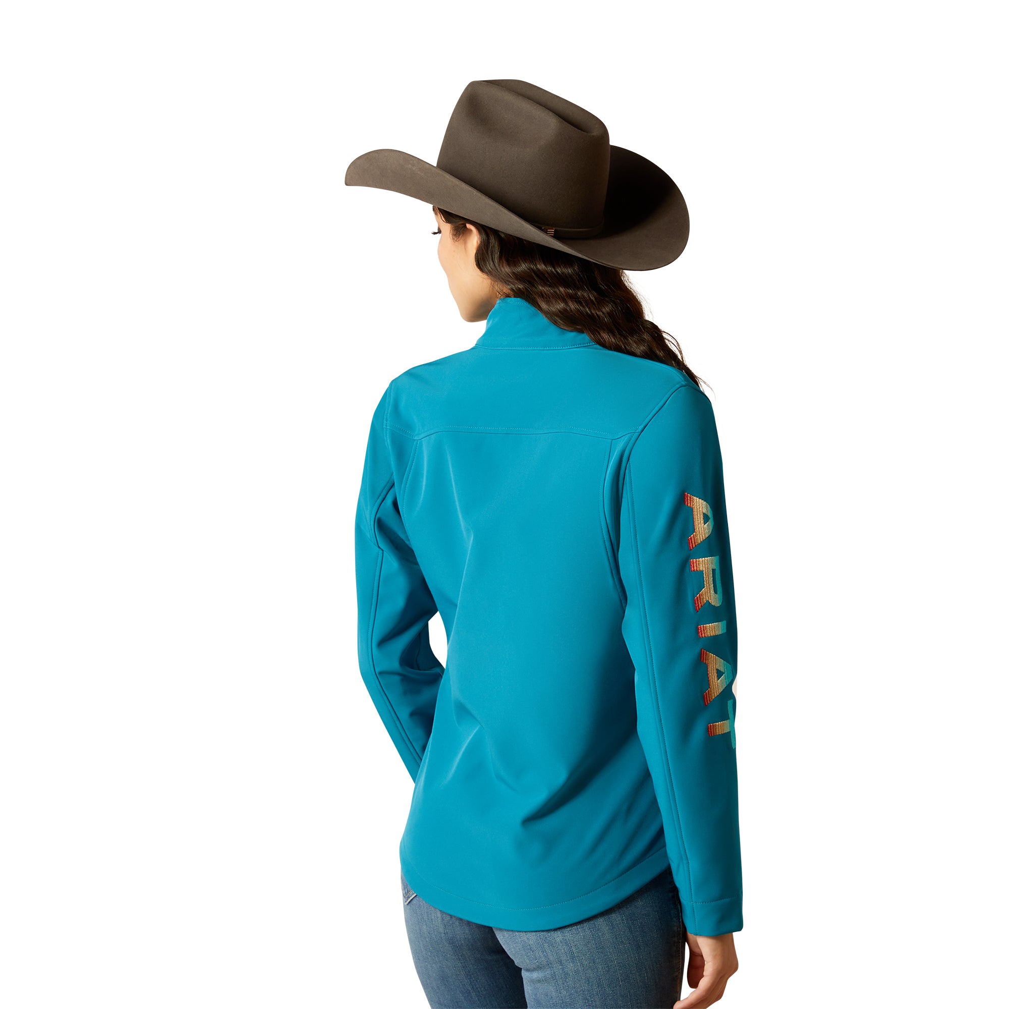 ARIAT WOMEN'S NEW TEAM SOFTSHELL JACKET - OCEAN DEPTHS|RETRO RANCH