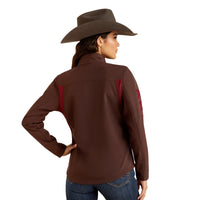 Load image into Gallery viewer, ARIAT WOMEN’S NEW TEAM SOFTSHELL JACKET - CHOCOLATE PLUM|TAWNY PORT
