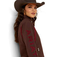 Load image into Gallery viewer, ARIAT WOMEN’S NEW TEAM SOFTSHELL JACKET - CHOCOLATE PLUM|TAWNY PORT

