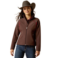 Load image into Gallery viewer, ARIAT WOMEN’S NEW TEAM SOFTSHELL JACKET - CHOCOLATE PLUM|TAWNY PORT
