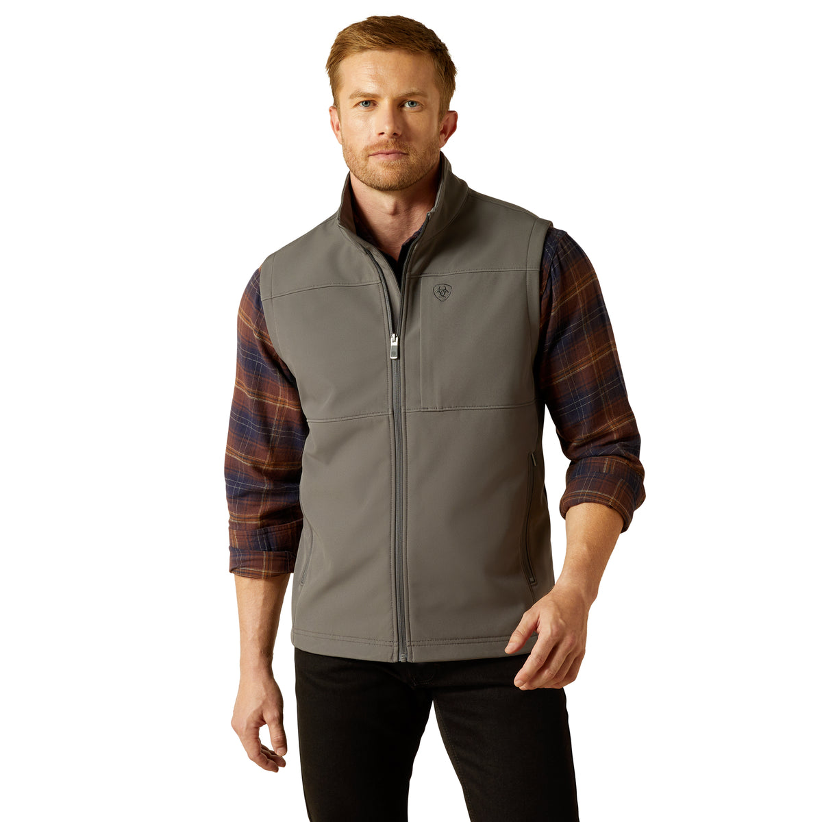 ARIAT VERNON SOFTSHELL VEST - GREY