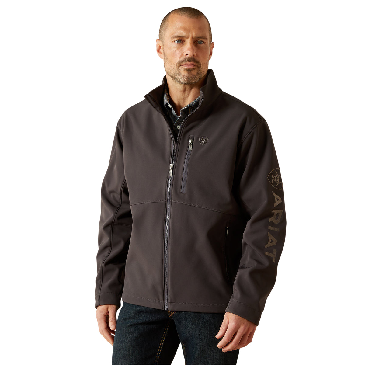ARIAT LOGO SOFTSHELL JACKET - PHANTOM
