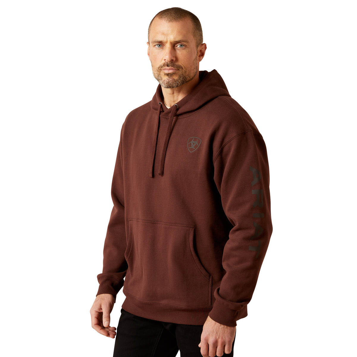 ARIAT LOGO HOODIE - DEEP MAHOGANY