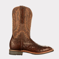 Load image into Gallery viewer, MEN’S LUCCHESE ROWDY - ANTIQUE CHOCOLATE FULL QUILL OSTRICH BOOTS
