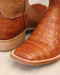 Load image into Gallery viewer, MEN&#39;S BLACK JACK PULL UP CIGAR CAIMAN BELLY BOOTS
