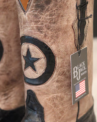 Load image into Gallery viewer, MEN&#39;S BLACK JACK BLACK CAIMAN BELLY BOOTS
