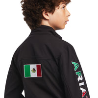 Load image into Gallery viewer, ARIAT YOUTH NEW TEAM SOFTSHELL MEX BRAND JACKET - BLACK
