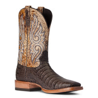 Load image into Gallery viewer, MEN&#39;S ARIAT RELENTLESS DENTON CHOCOLATE CAIMAN BELLY WESTERN BOOTS
