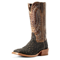 Load image into Gallery viewer, MEN&#39;S ARIAT SHOWMAN MOCHA FULL QUILL OSTRICH BOOTS - El Toro Boots
