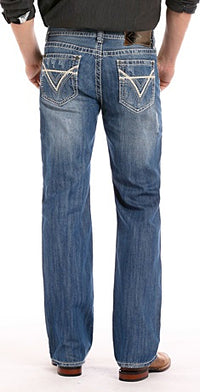Load image into Gallery viewer, ROCK &amp; ROLL DENIM DOUBLE BARREL RELAXED FIT STRAIGHT LEG JEANS - MED. WASH - El Toro Boots
