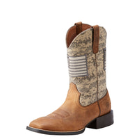 Load image into Gallery viewer, MEN&#39;S ARIAT SPORT PATRIOT DISTRESED BROWN/SAGE CAMO BOOTS - El Toro Boots
