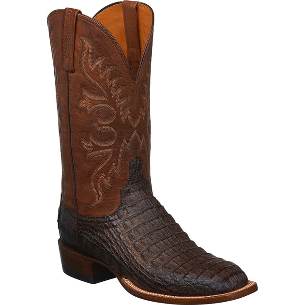 MEN’S LUCCHESE FISHER - BARREL BROWN HORNBACK BOOTS | El Toro Boots