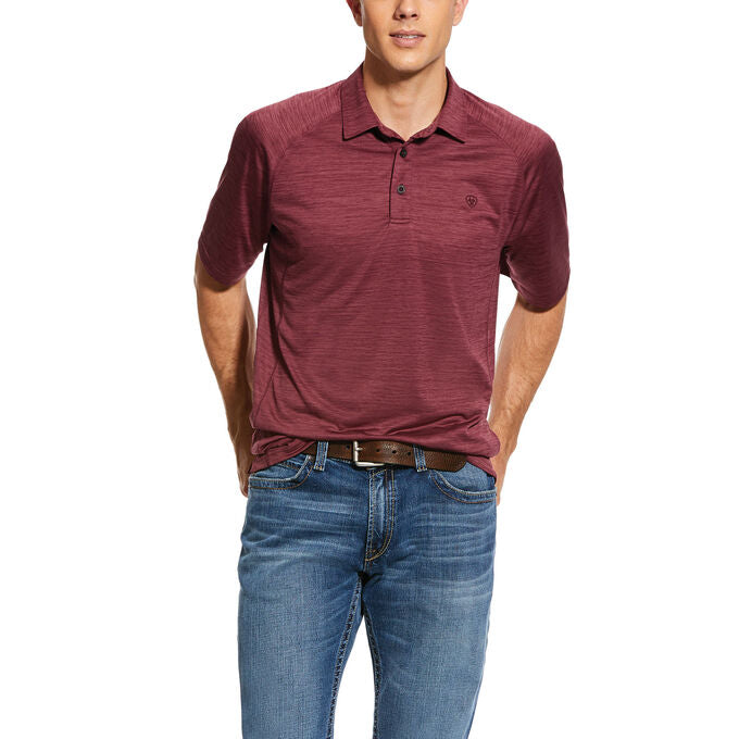 ARIAT CHARGER POLO - MAROON - El Toro Boots