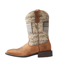Load image into Gallery viewer, MEN&#39;S ARIAT SPORT PATRIOT DISTRESED BROWN/SAGE CAMO BOOTS - El Toro Boots
