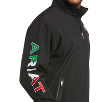 Load image into Gallery viewer, ARIAT MEN’S NEW TEAM SOFTSHELL MEXICO JACKET - BLACK
