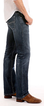 Load image into Gallery viewer, ROCK &amp; ROLL DENIM REVOLVER STRAIGHT LEG REFLEX JEANS - DARK VINTAGE WASH - El Toro Boots
