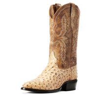 Load image into Gallery viewer, MEN&#39;S ARIAT CIRCUIT LIGHT OAK FULL QUILL OSTRICH BOOTS - R TOE - El Toro Boots
