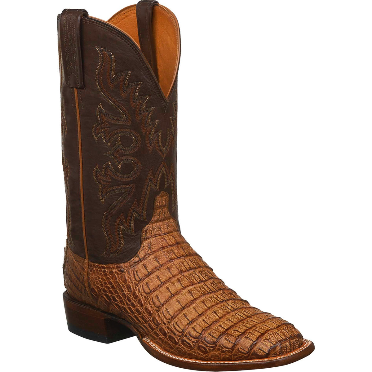 MEN’S LUCCHESE FISHER - TAN BURNISHED HORNBACK BOOTS - El Toro Boots