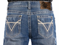 Load image into Gallery viewer, ROCK &amp; ROLL DENIM DOUBLE BARREL RELAXED FIT STRAIGHT LEG JEANS - MED. WASH - El Toro Boots
