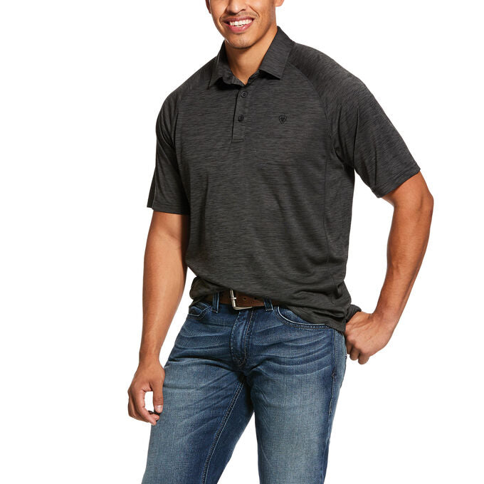 ARIAT CHARGER POLO - CHARCOAL - El Toro Boots