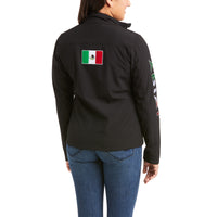 Load image into Gallery viewer, ARIAT WOMEN’S CLASSIC TEAM SOFTSHELL MEXICO JACKET - BLACK
