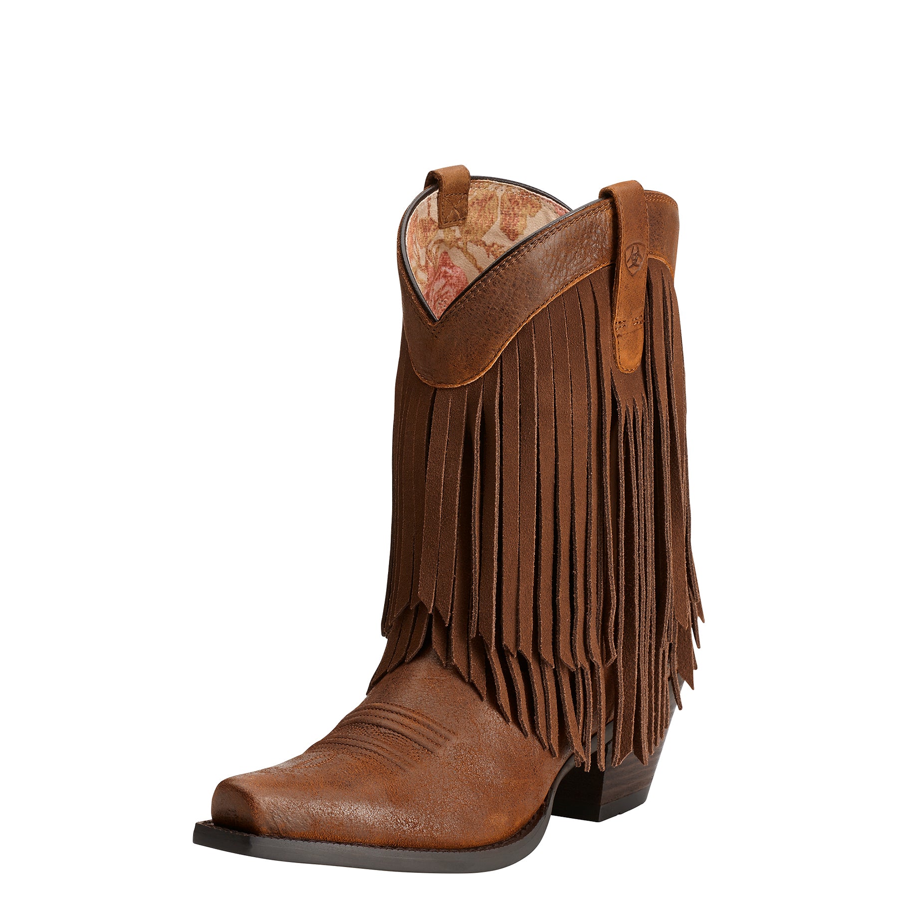 Bottes Ariat Rush Pour Femmes Et Filles - Cuir Marron, Franges, Bout Pointu - Pointure 3.5 US