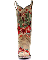 Load image into Gallery viewer, WOMEN’S CORRAL CACTUS INLAY SNIP-TOE BOOTS - El Toro Boots
