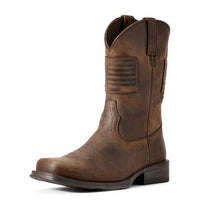 Load image into Gallery viewer, MEN&#39;S ARIAT RAMBLER PATRIOT WESTERN BOOTS - El Toro Boots

