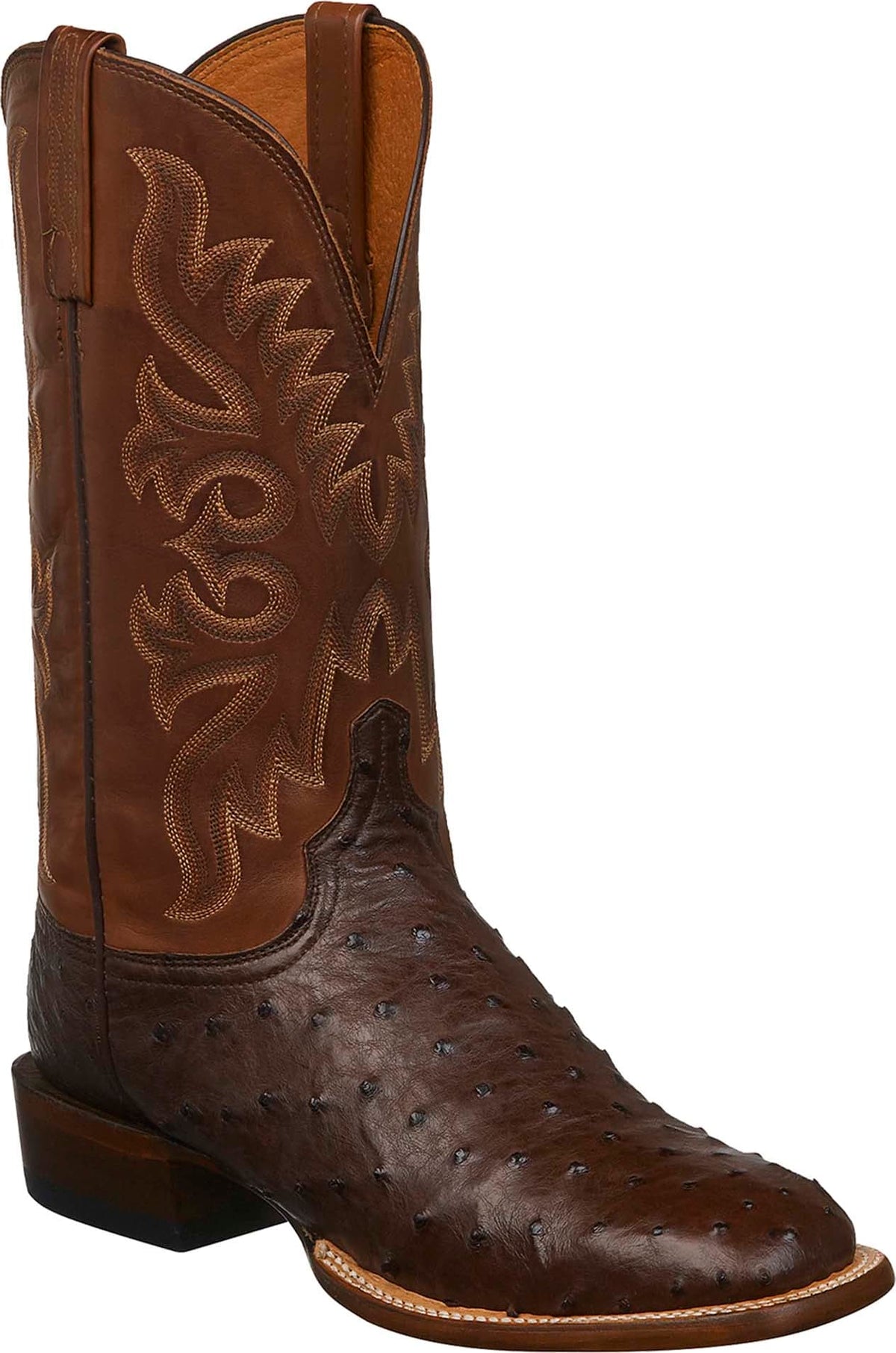 MEN’S LUCCHESE HARMON - SIENNA FULL QUILL OSTRICH BOOTS - El Toro Boots