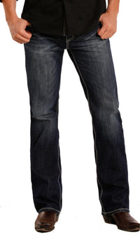 Load image into Gallery viewer, ROCK &amp; ROLL DENIM PISTOL REGULAR FIT STRAIGHT LEG JEANS - DARK WASH - El Toro Boots
