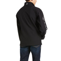 Load image into Gallery viewer, ARIAT BOYS LOGO 2.0 SOFTSHELL JACKET - BLACK/SILVER
