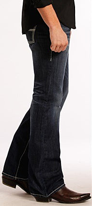 Load image into Gallery viewer, ROCK &amp; ROLL DENIM PISTOL REGULAR FIT STRAIGHT LEG JEANS - DARK WASH - El Toro Boots
